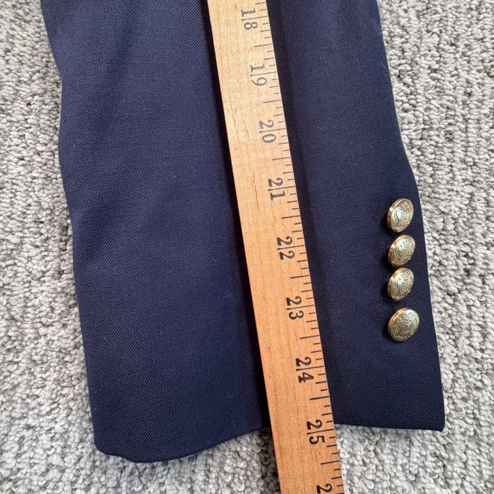 Jos A Bank Blazer Mens 41R Navy Blue Wool Signature Tailored Fit Gold Buttons